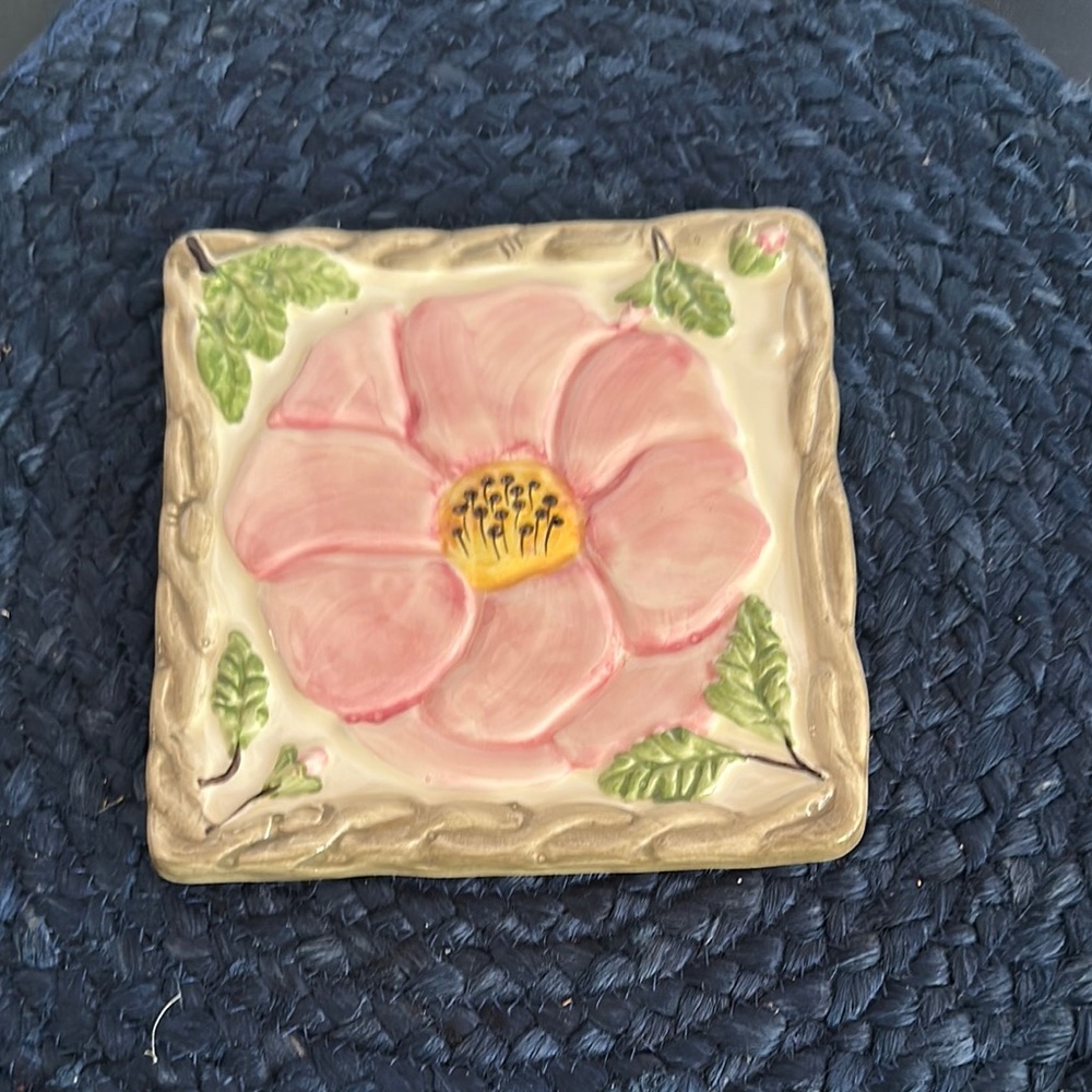 Franciscan Desert Rose Ceramic  Hot Trivet
